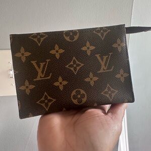 Louis Vuitton Brown and Tan Monogram Pouch